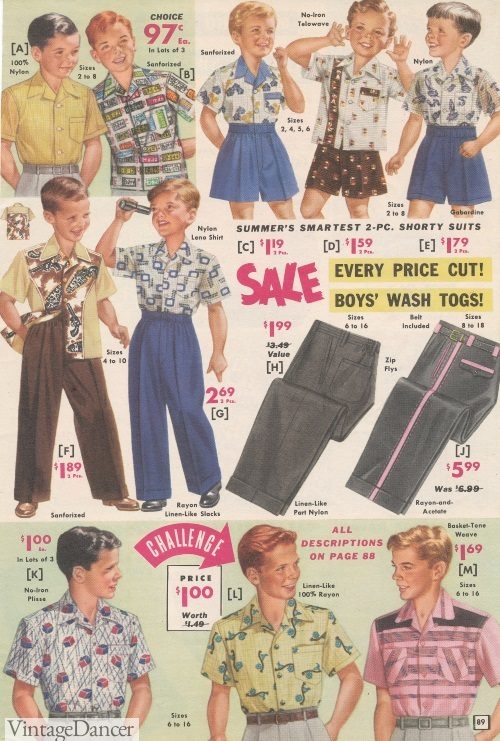 1955 boys summer clothes