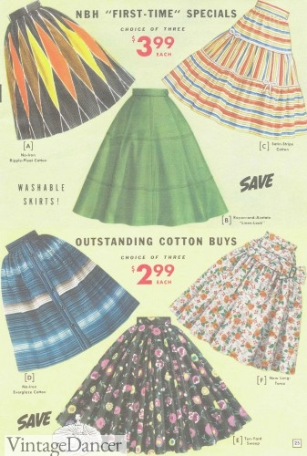 1950s skirts full skirts