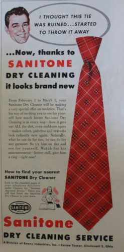 1955 advertisement for men's ties at VintageDancer
