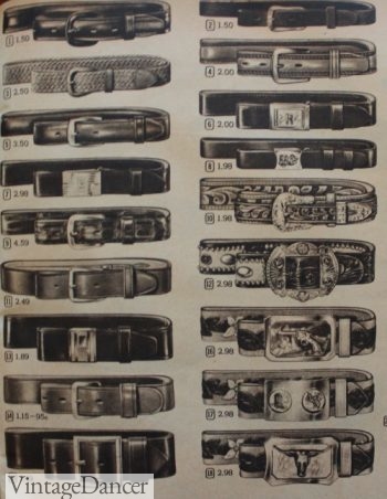 Men's 1950s belts