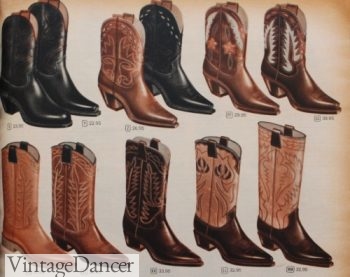 1950s mens western boots, cowboy boots