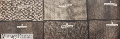 1955 Men's Wool Suit Fabrics