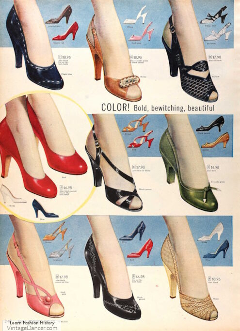 1950s Shoe Styles- History and Shopping Guide