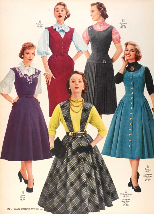 women's clothing styles in the 1950's