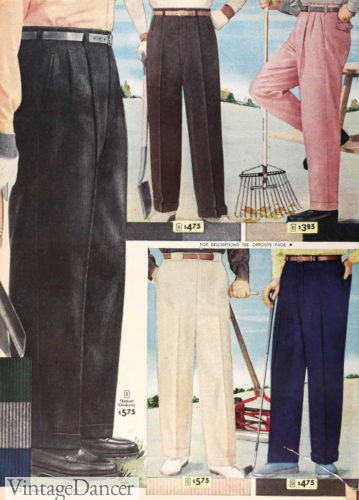 1955 cotton pants mens trousers slacks