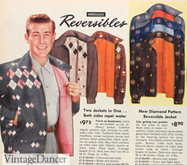 1955 diamond pattern reversible gab jackets