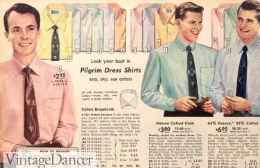 1955 mens colored dress shirts