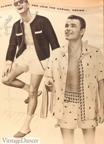1955 novelty swim trunks with shirts