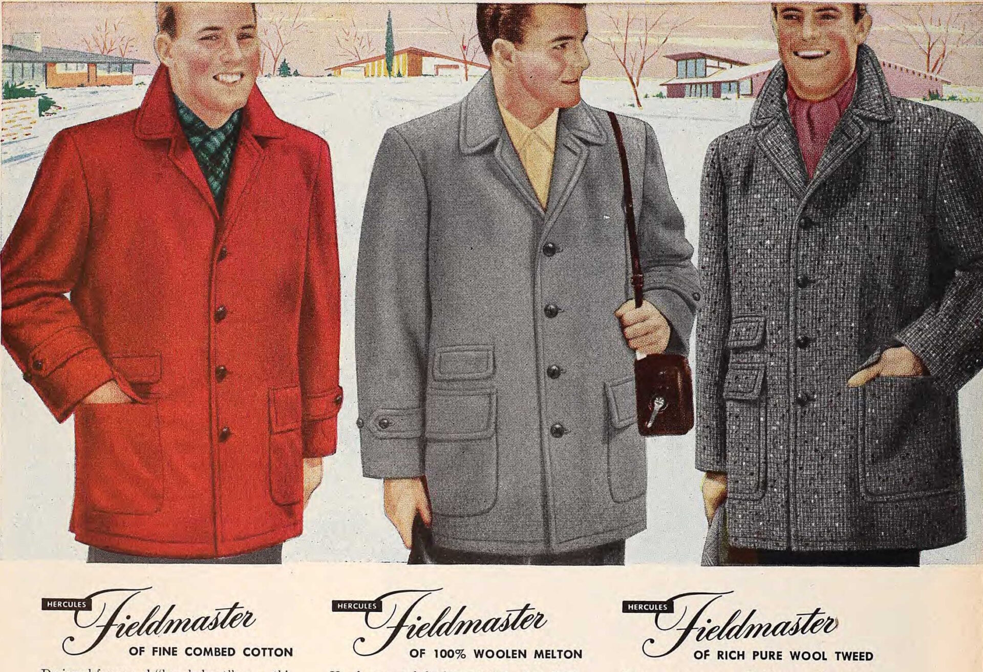 1950s Men's Winter Fashion, Clothes 50 Pictures