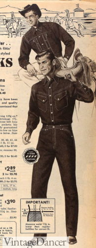 1955 men western jeans