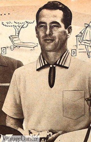 1955 mens gaucho collar shirt