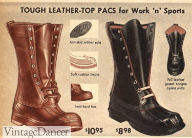 1950s men duck boots winter rain boots and snow boots