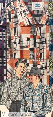 1955 continental roll collar shirts (Italian design prints)