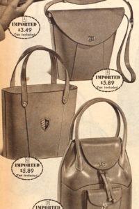 1955 bucket bags, flap closed or open style