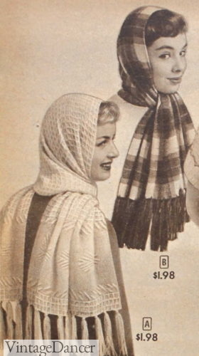 Vintage Knit Scarves, Shawls for Winter &#8211; History 1910-1970s, Vintage Dancer