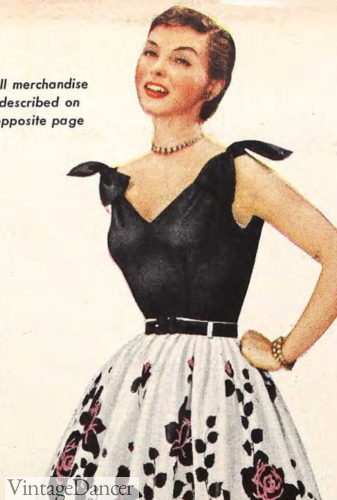 1955 shoulder ties sleeveless top