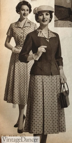 1950s mature mrs women's dress outfit