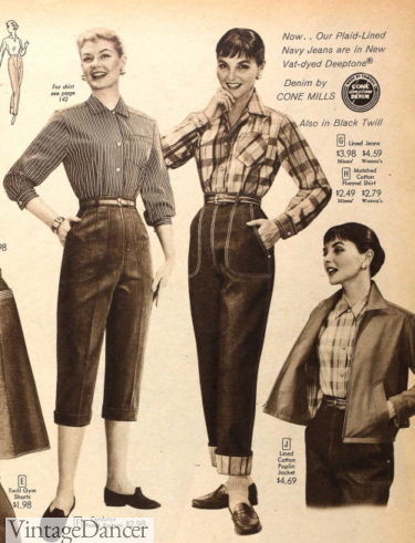 1956 denim jeans and plaid shirts- Classic!