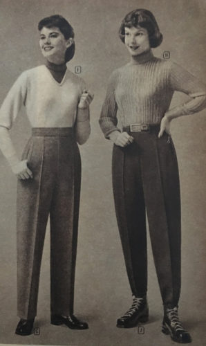 Winter outfits vintage 1956 winter pants (lined in flannel) with two layers of sweaters