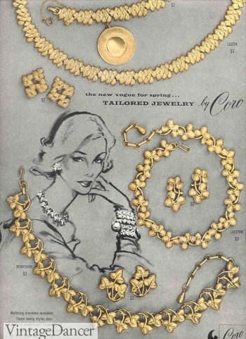 jewelry set necklace earrings lemon drop beads crystals Vendome Coro