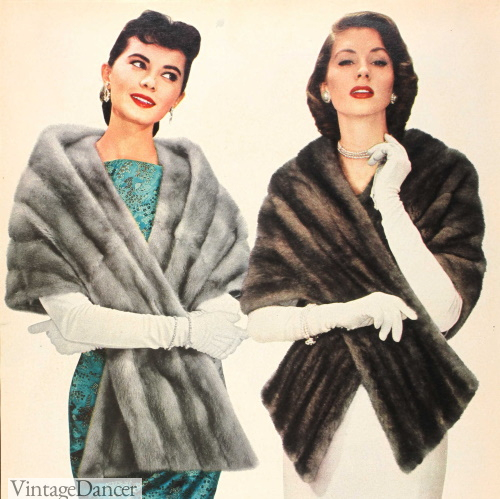 1956 mink fur wraps