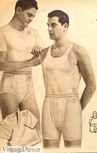 mens 1950s underwear 