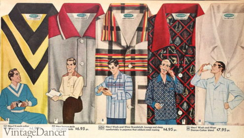1956 men's pajamas 1950s