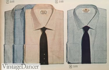 1956 mens dress shirts wide spread collars