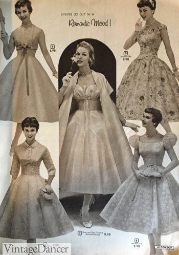 1956 lace prom dresses that could easily be wedding dresses