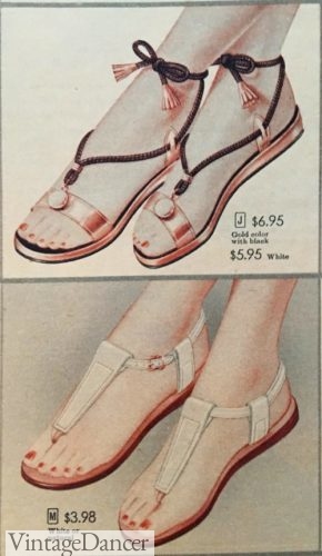 1956 flat sandals, very mod