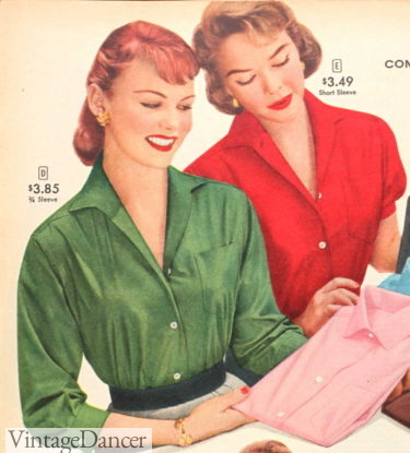 1956 classic blouse collar