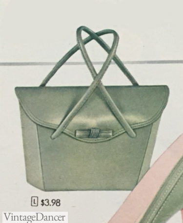 1957 green boxy purse