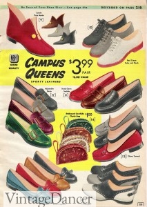 shoes worn in the 50s