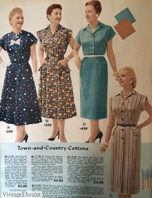 1957 plus size pencil dresses and tea dresses