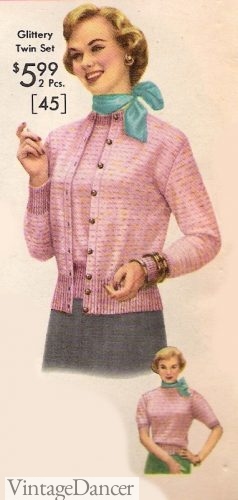 1950s twin set sweaters