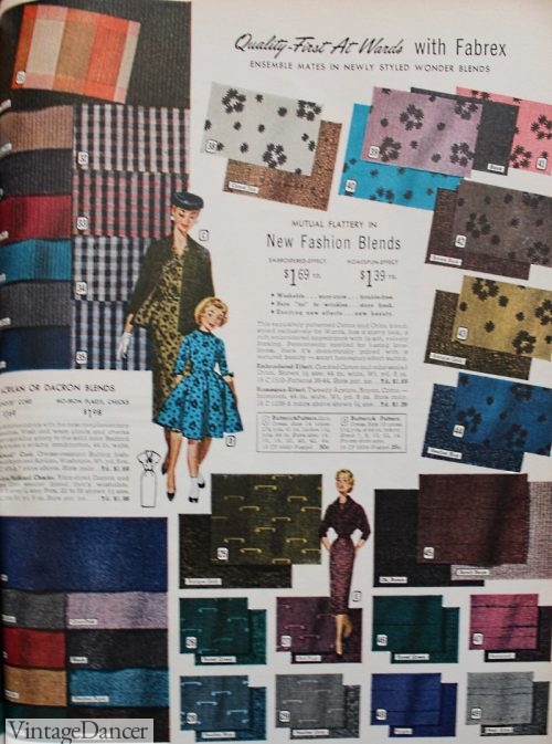 1957 synthetic blend fabrics