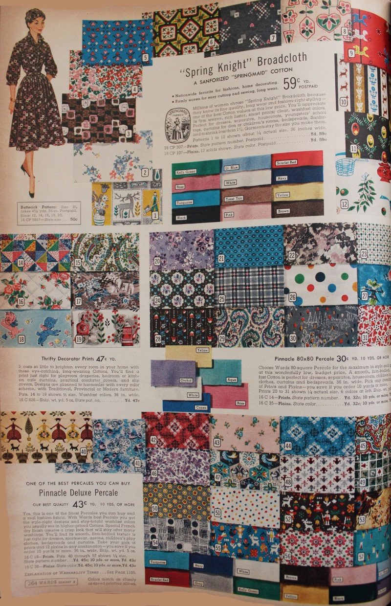 1950s Fabrics & Colors in Fashion