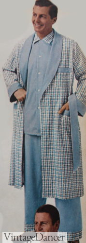 1950s 1957 mens pajama and robe