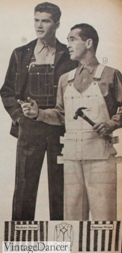 1957 carpenters overalls 1950s mens workwear