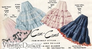 1950s petticoats or crinolines at VintageDancer