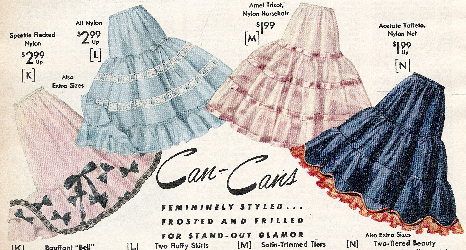 1950s petticoats crinoline skirts and slips