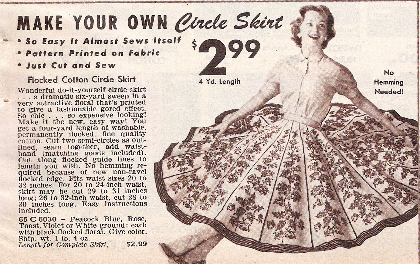 Make your own 1950s circle skirt ad. Read more at VintageDancer.com