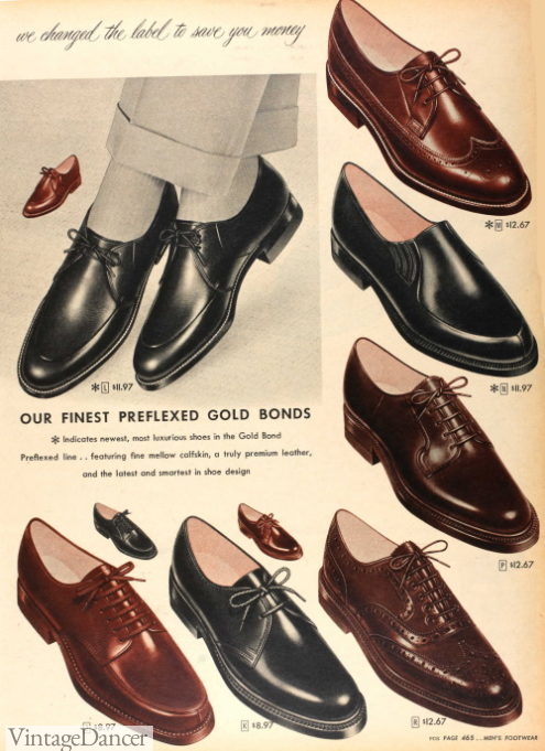 Men's 1950s Shoes Styles- Saddle Shoes to Rockabilly Boots