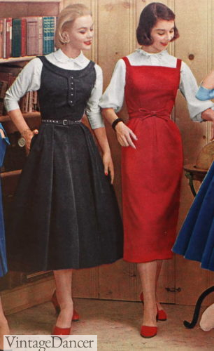 1950s corduroy jumper dresses pinafore dress pini dress wiggle or swing