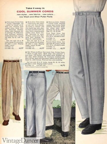 1957 pincord summer slacks