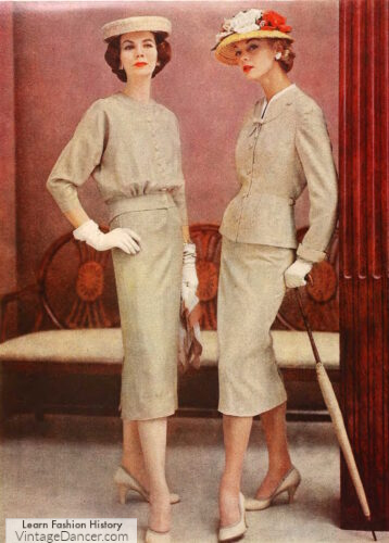 1950s knit suits party suit dresses