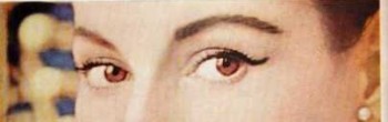 1950s long wing eye liner