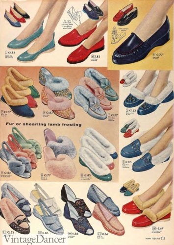 1957 fuzzy slippers