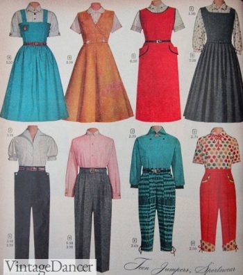 1957 teen girls casual outfits