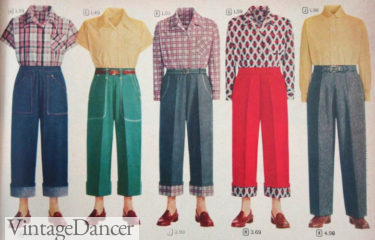 1957 teen pants and jeans with blouses